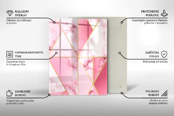 Glas Ceranfeldabdeckung Spritzschutz Boho-Geometrieformen