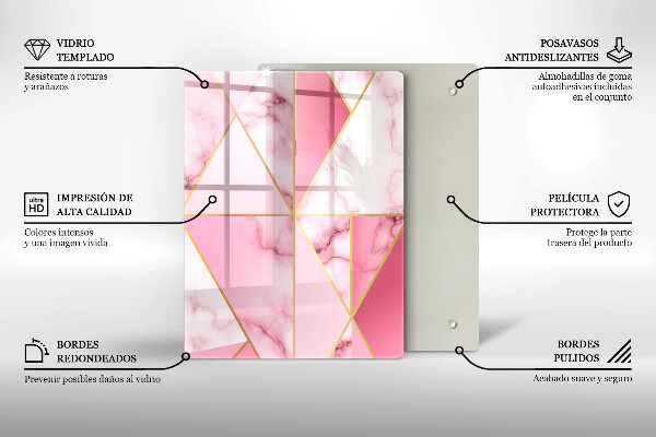 Glas Ceranfeldabdeckung Spritzschutz Boho-Geometrieformen