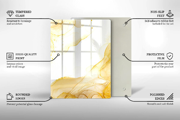 Glas Ceranfeldabdeckung Spritzschutz Boho-Blättermuster