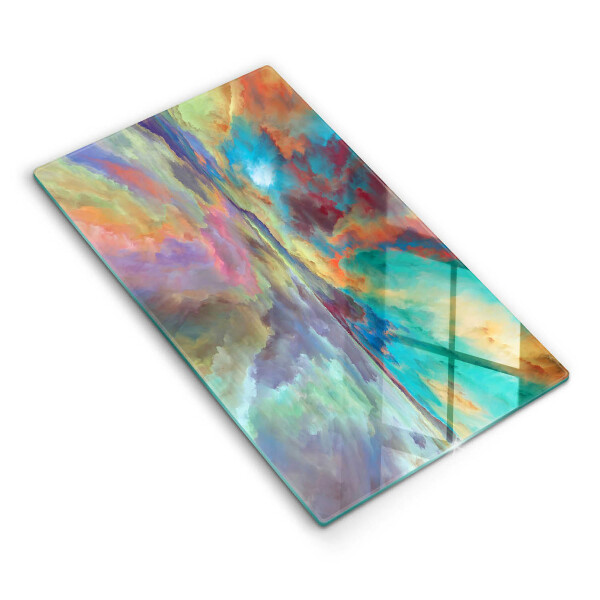 Glas Herdabdeckplatte Bunter Himmel