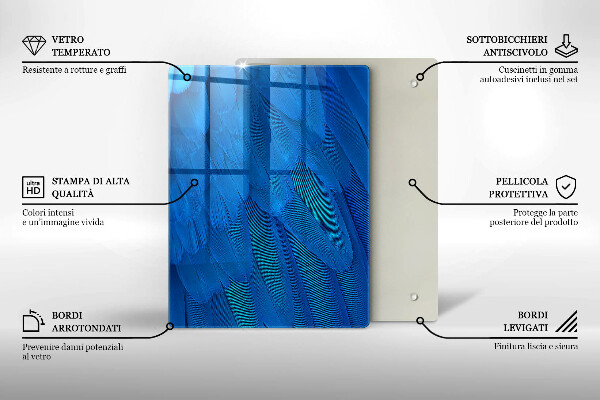 Glas Herdabdeckplatte Aquarellskalen