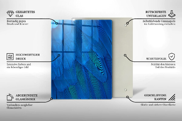 Glas Herdabdeckplatte Aquarellskalen