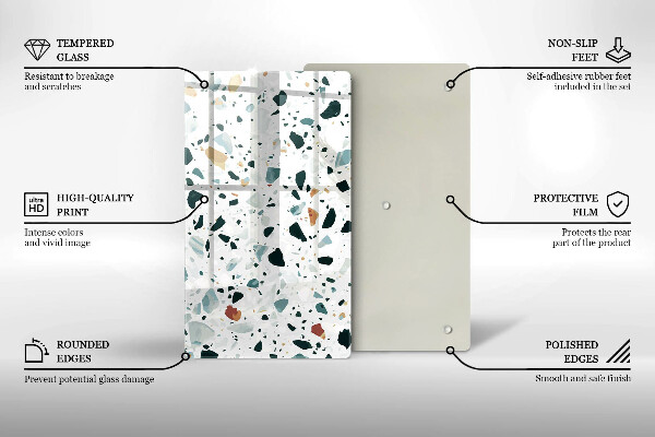 Glas Herdabdeckplatte Helles Steinzeug