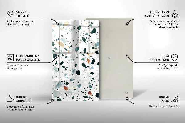 Glas Herdabdeckplatte Helles Steinzeug