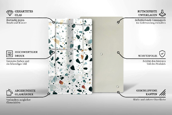 Glas Herdabdeckplatte Helles Steinzeug