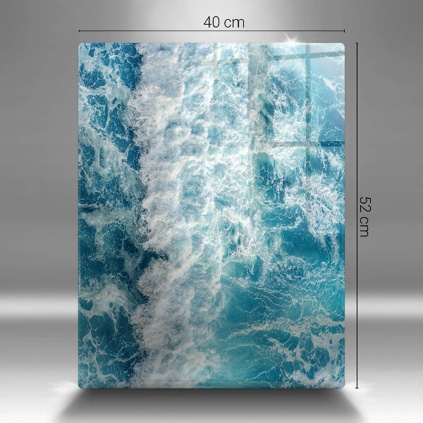 Glas Herdabdeckplatte Meerwasserwellen