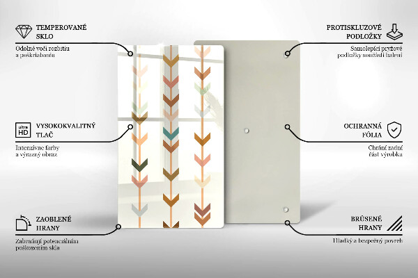 Glas Herdabdeckplatte Geometrische Elemente