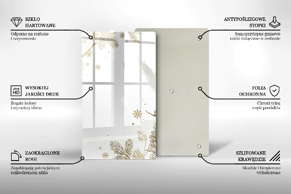 Glas Herdabdeckplatte Winterdekorationen