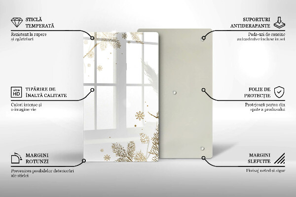 Glas Herdabdeckplatte Winterdekorationen