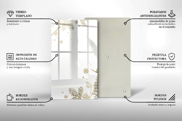 Glas Herdabdeckplatte Winterdekorationen