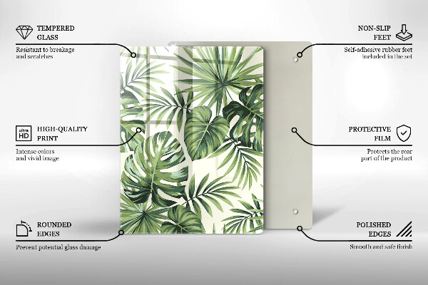 Glas Herdabdeckplatte Winterdekorationen