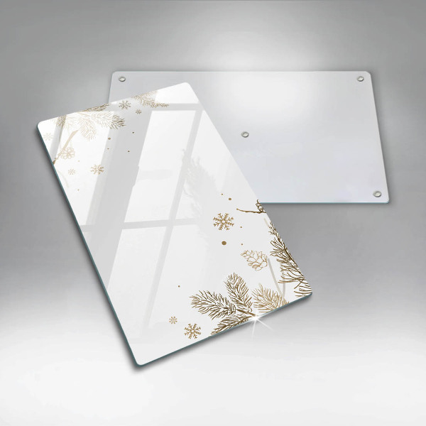 Glas Herdabdeckplatte Winterdekorationen