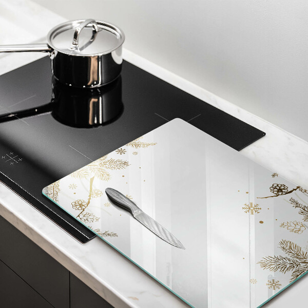 Glas Herdabdeckplatte Winterdekorationen