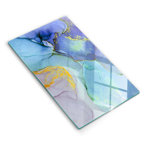 Glas Herdabdeckplatte Gebrochener Goldstein