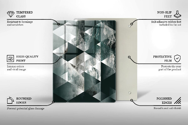 Glas Herdabdeckplatte Gebrochener Goldstein
