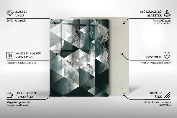 Glas Herdabdeckplatte Gebrochener Goldstein