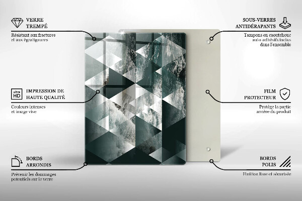Glas Herdabdeckplatte Gebrochener Goldstein
