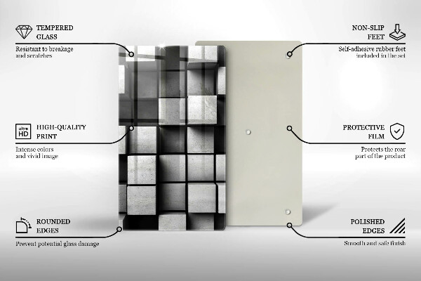Glas Herdabdeckplatte 3D-Geometriehintergrund
