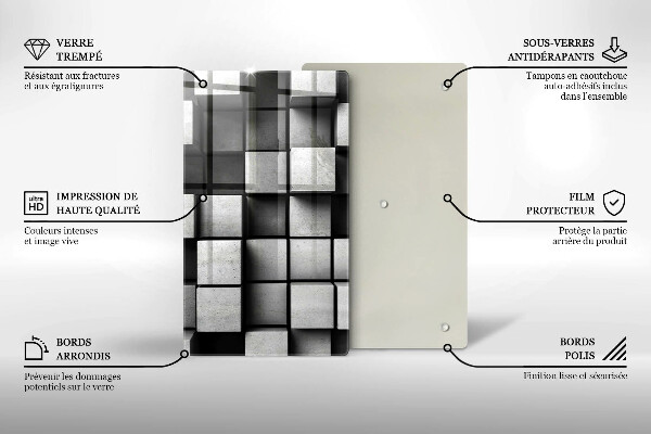 Glas Herdabdeckplatte 3D-Geometriehintergrund