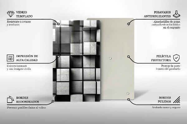 Glas Herdabdeckplatte 3D-Geometriehintergrund