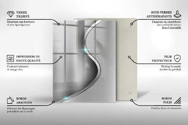 Glas Herdabdeckplatte 3D-Geometriehintergrund