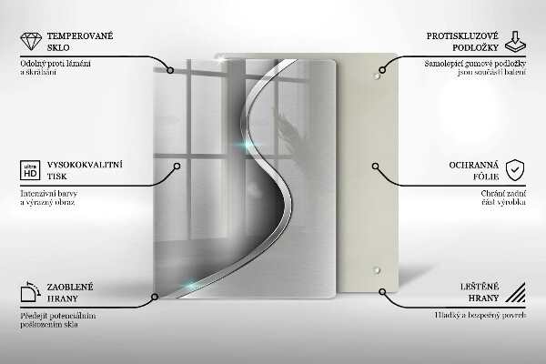 Glas Herdabdeckplatte 3D-Geometriehintergrund