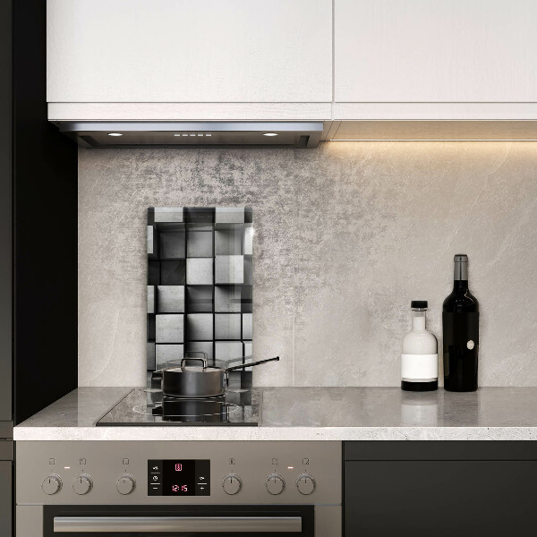 Glas Herdabdeckplatte 3D-Geometriehintergrund