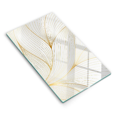 Glas Ceranfeldabdeckung Spritzschutz Modernes Linienmuster