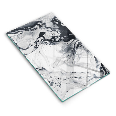 Glas Ceranfeldabdeckung Spritzschutz Tintenabstraktion