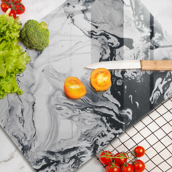 Glas Ceranfeldabdeckung Spritzschutz Tintenabstraktion