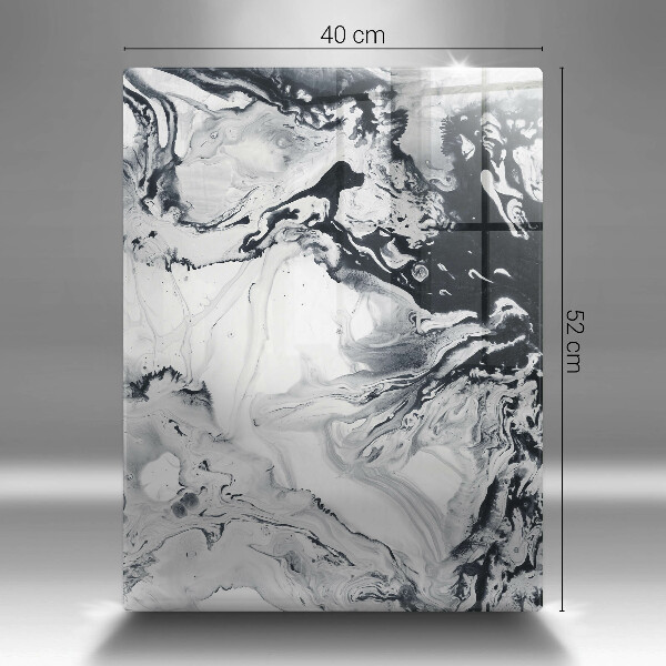 Glas Ceranfeldabdeckung Spritzschutz Tintenabstraktion