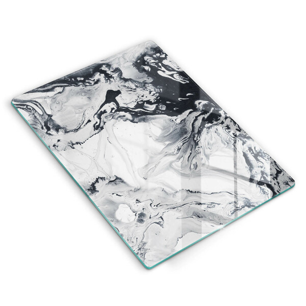 Glas Ceranfeldabdeckung Spritzschutz Tintenabstraktion