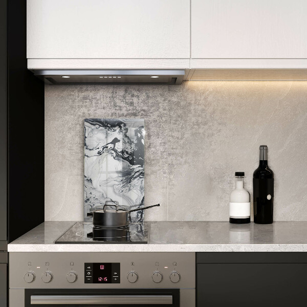 Glas Ceranfeldabdeckung Spritzschutz Tintenabstraktion