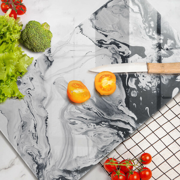 Glas Ceranfeldabdeckung Spritzschutz Tintenabstraktion