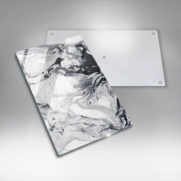 Glas Ceranfeldabdeckung Spritzschutz Tintenabstraktion