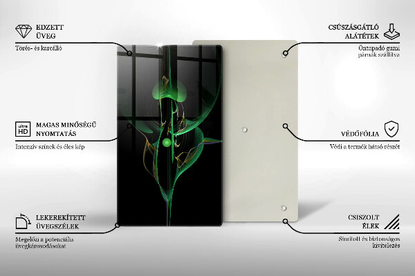 Glas Ceranfeldabdeckung Spritzschutz Moderne Abstraktion