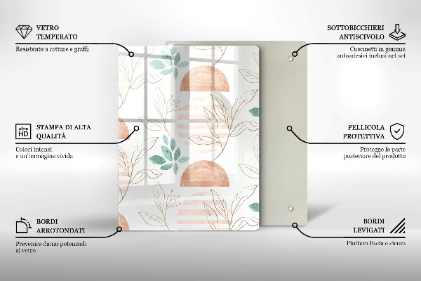 Glas Ceranfeldabdeckung Spritzschutz Moderne Abstraktion