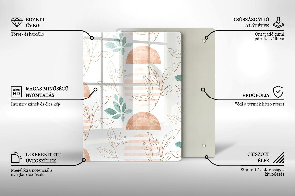 Glas Ceranfeldabdeckung Spritzschutz Moderne Abstraktion