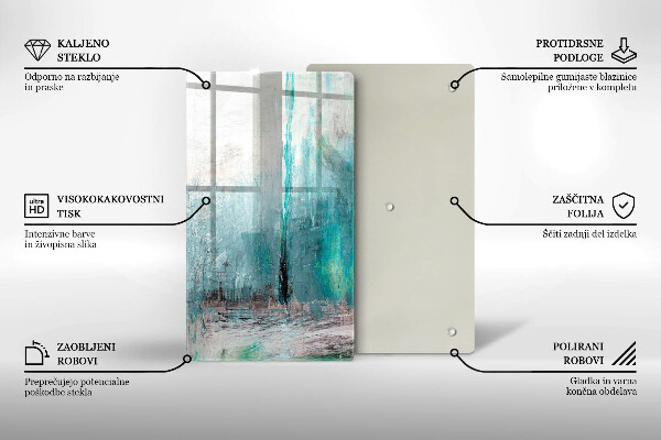 Glas Ceranfeldabdeckung Spritzschutz Malen Sie Abstraktionshintergrund