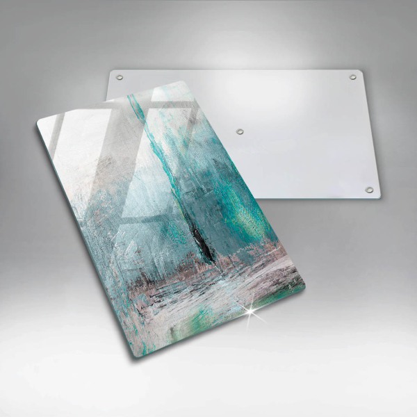 Glas Ceranfeldabdeckung Spritzschutz Malen Sie Abstraktionshintergrund