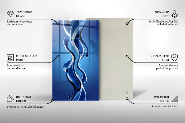 Glas Herdabdeckplatte Flüssige Abstraktion