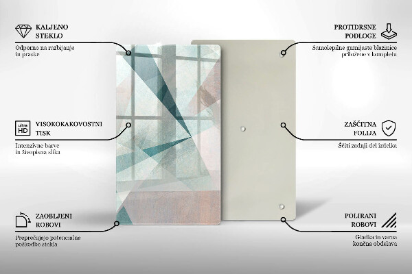 Glas Ceranfeldabdeckung Spritzschutz Scharfe Abstraktion