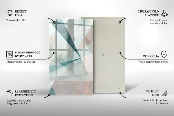 Glas Ceranfeldabdeckung Spritzschutz Scharfe Abstraktion