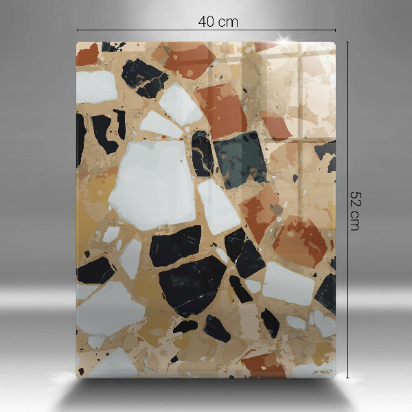 Glas Herdabdeckplatte Dekorativer Steinteller