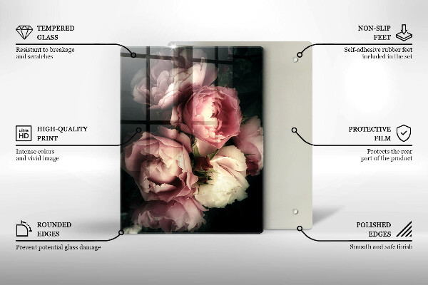 Glas Herdabdeckplatte Dekorativer Steinteller