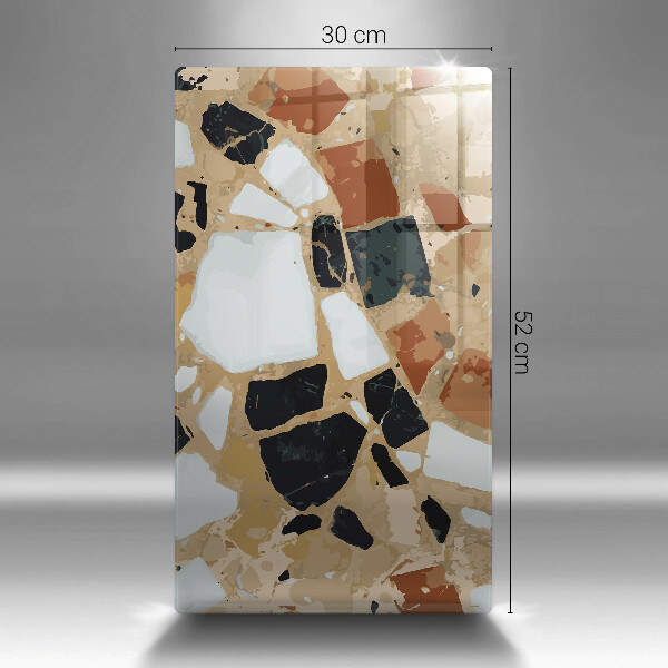 Glas Herdabdeckplatte Dekorativer Steinteller