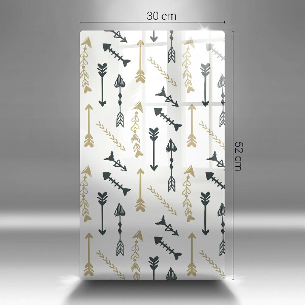 Glas Ceranfeldabdeckung Spritzschutz Boho-Pfeilmuster