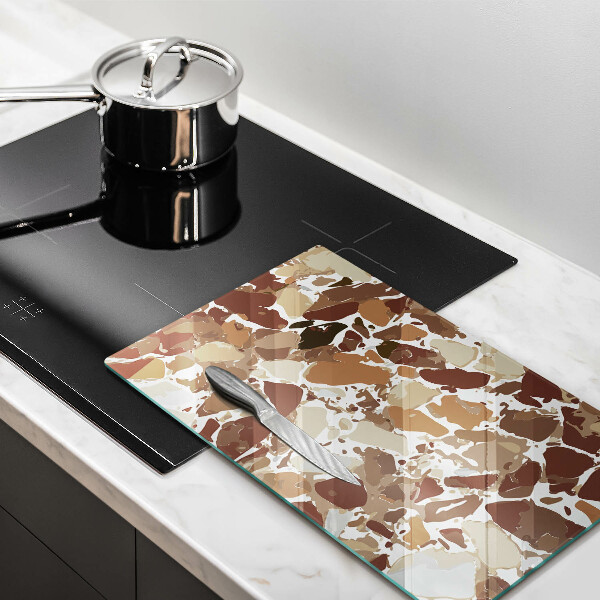 Glas Herdabdeckplatte Dekorative Beizen aus Stein