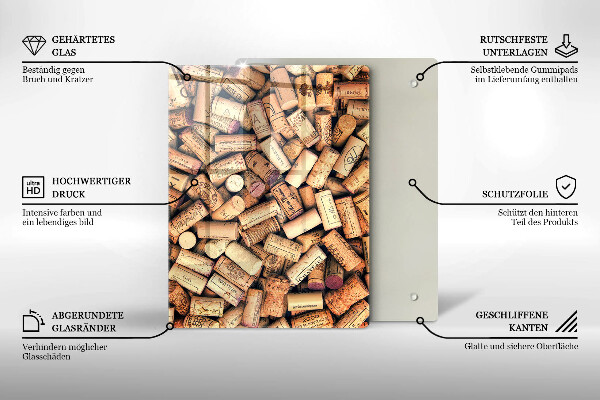 Glas Ceranfeldabdeckung Spritzschutz Löffel mit Gewürzen