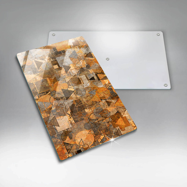 Glas Ceranfeldabdeckung Spritzschutz Nahtloses Muster aus geometrischen Figuren